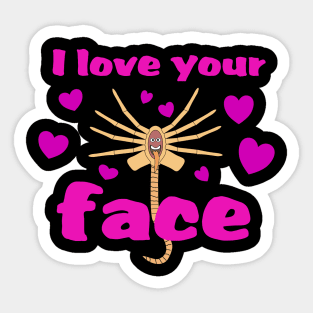 I Love Your Face Sticker